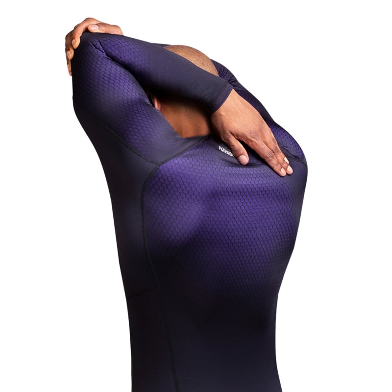 Hayabusa Fusion Long Sleeve Rashguard - Zwart / Paars