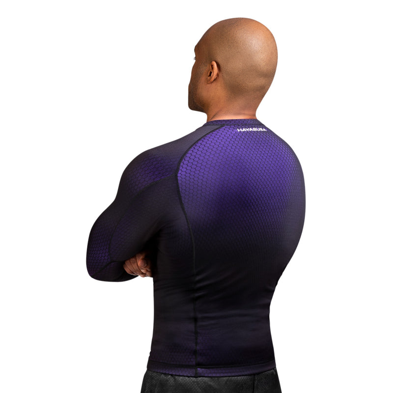 Hayabusa Fusion Long Sleeve Rashguard - Zwart / Paars