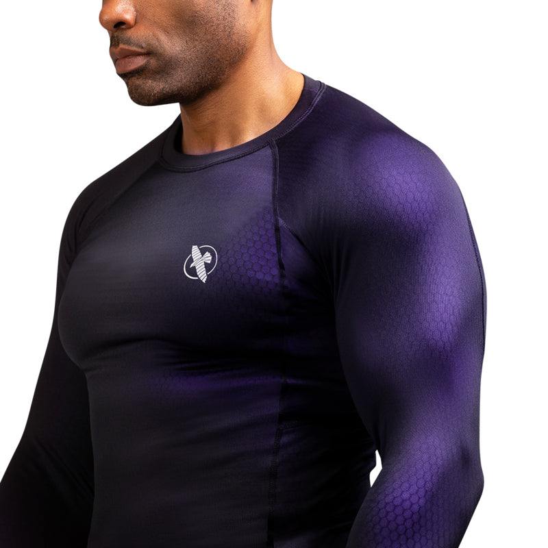 Hayabusa Fusion Long Sleeve Rashguard - Zwart / Paars