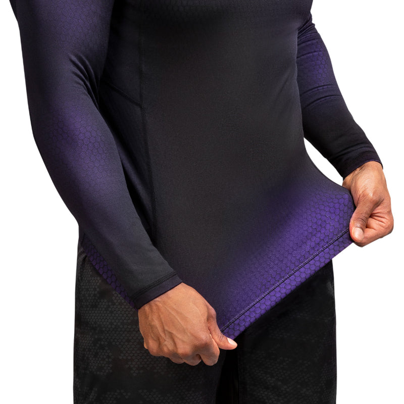 Hayabusa Fusion Long Sleeve Rashguard - Zwart / Paars