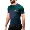 Hayabusa Fusion Short Sleeve Rashguard - Blauw / Groen