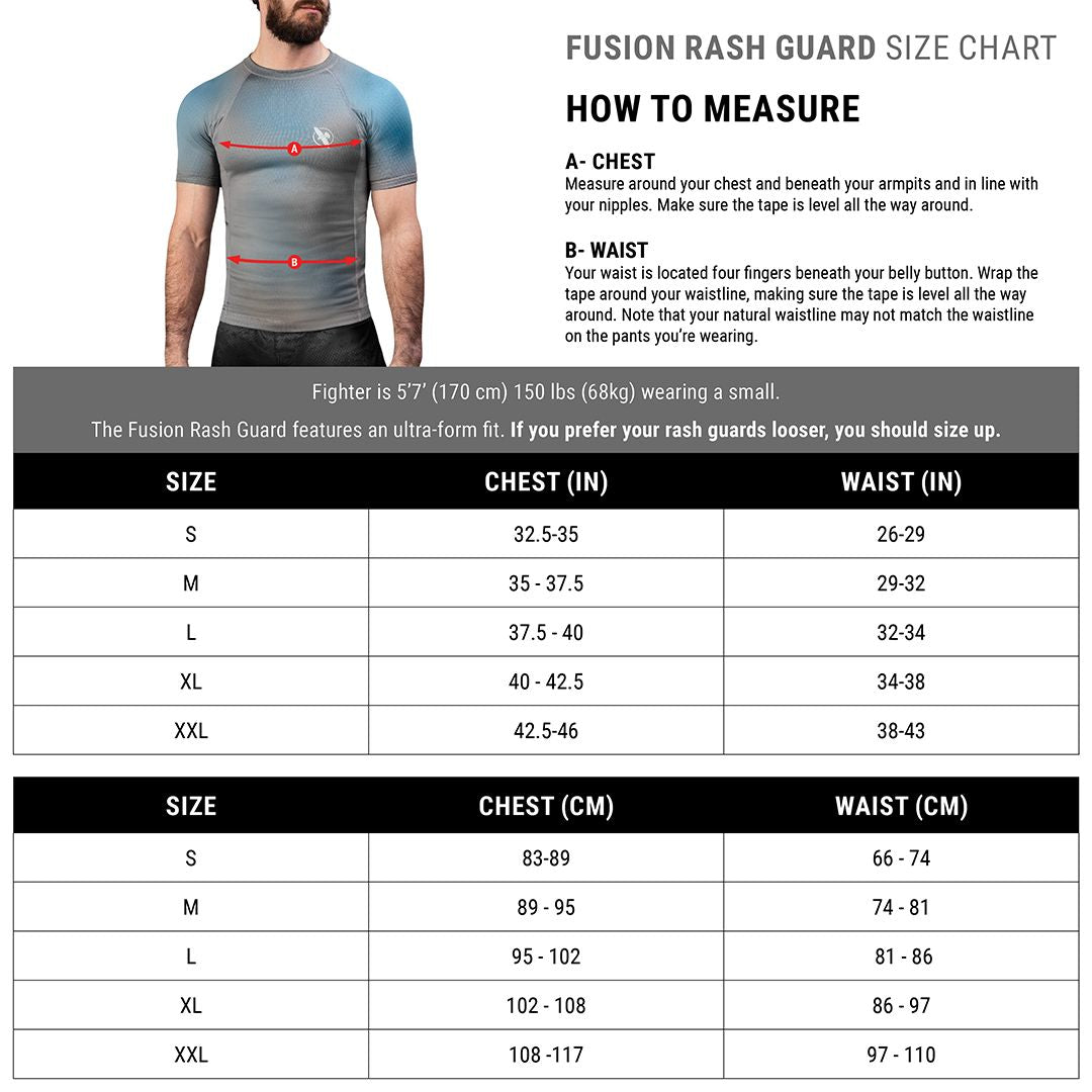 Hayabusa Fusion Short Sleeve Rashguard - Blauw / Groen