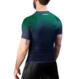 Hayabusa Fusion Short Sleeve Rashguard - Blauw / Groen