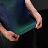 Hayabusa Fusion Short Sleeve Rashguard - Blauw / Groen