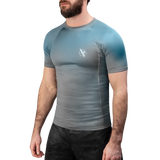 Hayabusa Fusion Short Sleeve Rashguard - Grijs / Aquablauw