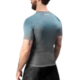 Hayabusa Fusion Short Sleeve Rashguard - Grijs / Aquablauw