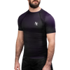 Hayabusa Fusion Short Sleeve Rashguard - Zwart / Paars