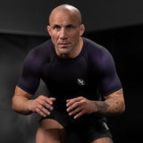 Hayabusa Fusion Short Sleeve Rashguard - Zwart / Paars