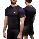 Hayabusa Fusion Short Sleeve Rashguard - Zwart / Paars