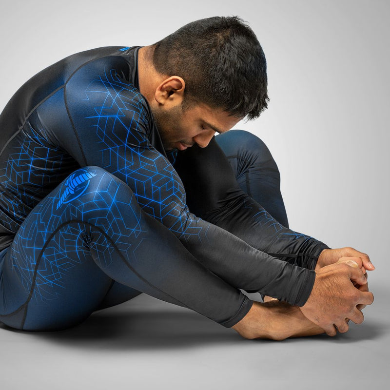 Hayabusa Geo Jiu Jitsu Spats - Zwart / Blauw