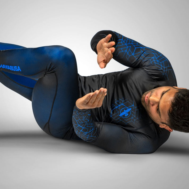 Hayabusa Geo Jiu Jitsu Spats - Zwart / Blauw
