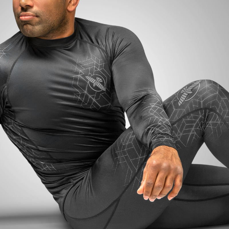 Hayabusa Geo Jiu Jitsu Spats - Black / Gray