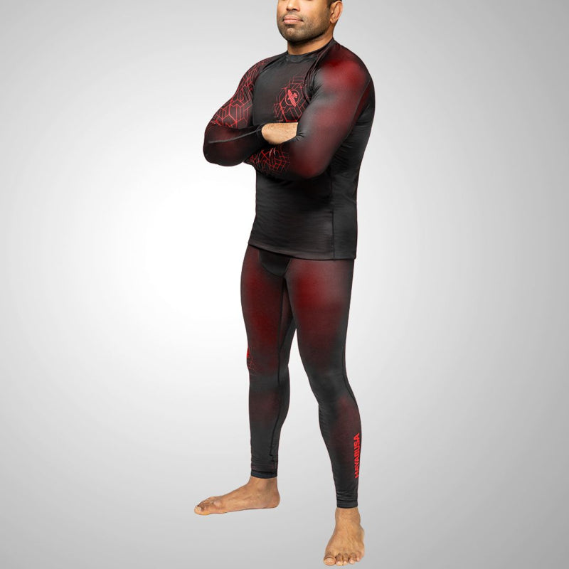 Hayabusa Geo Jiu Jitsu Spats - Zwart / Rood