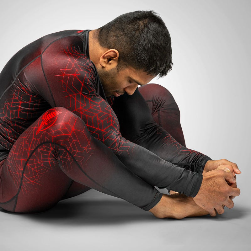 Hayabusa Geo Jiu Jitsu Spats - Zwart / Rood