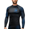 Hayabusa Geo Long Sleeve Rashguard - Zwart / Blauw