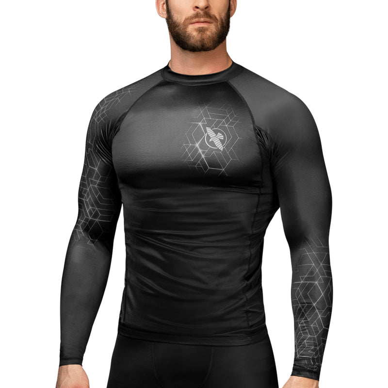 Hayabusa Geo Long Sleeve Rashguard - Zwart / Grijs