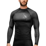 Hayabusa Geo Long Sleeve Rashguard - Zwart / Grijs
