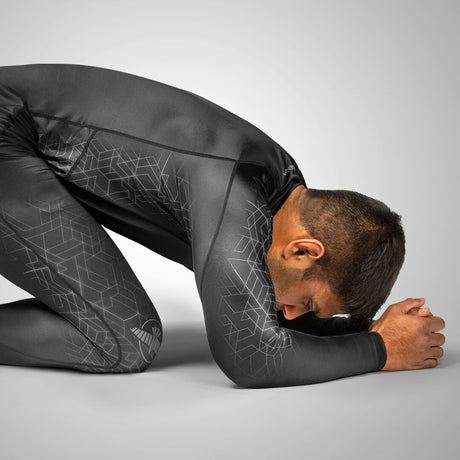 Hayabusa Geo Long Sleeve Rashguard - Zwart / Grijs