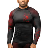 Hayabusa Geo Long Sleeve Rashguard - Black / Red