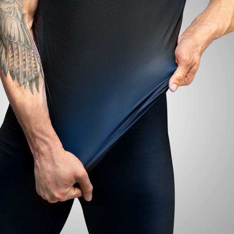 Hayabusa Geo Short Sleeve Rashguard - Zwart / Blauw