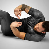 Hayabusa Geo Short Sleeve Rashguard - Zwart / Grijs