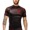 Hayabusa Geo Short Sleeve Rashguard - Zwart / Rood