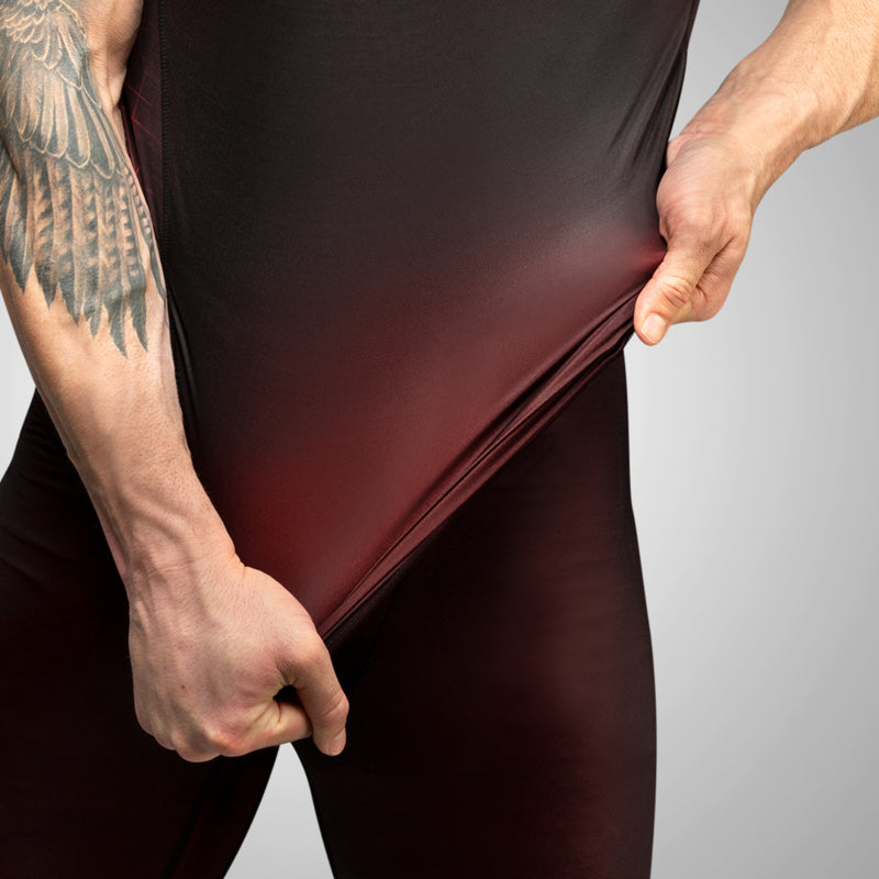 Hayabusa Geo Short Sleeve Rashguard - Zwart / Rood