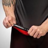Hayabusa Geo Short Sleeve Rashguard - Zwart / Rood