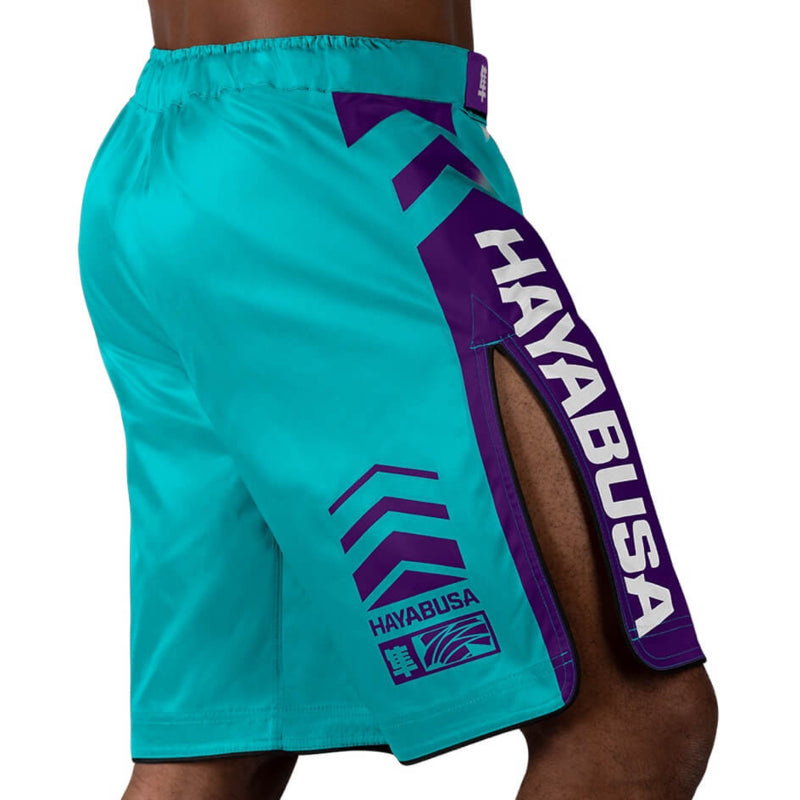 Hayabusa Icon Fight Shorts - Teal / Wit
