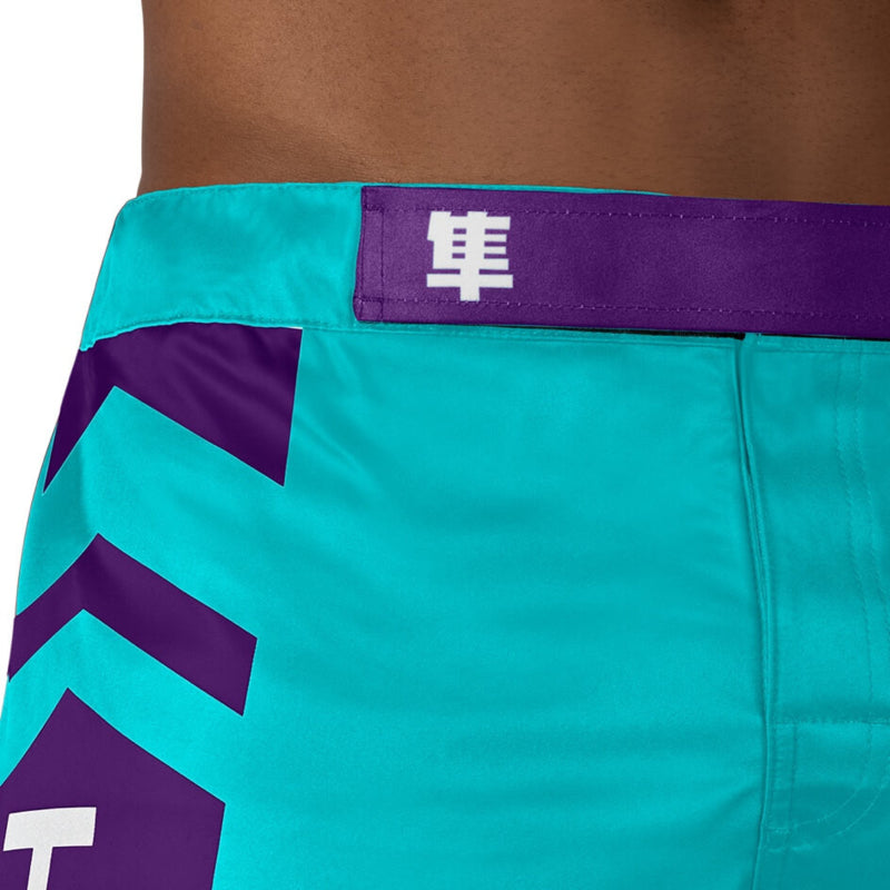 Hayabusa Icon Fight Shorts - Teal / Wit