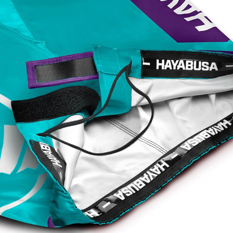 Hayabusa Icon Fight Shorts - Teal / Wit