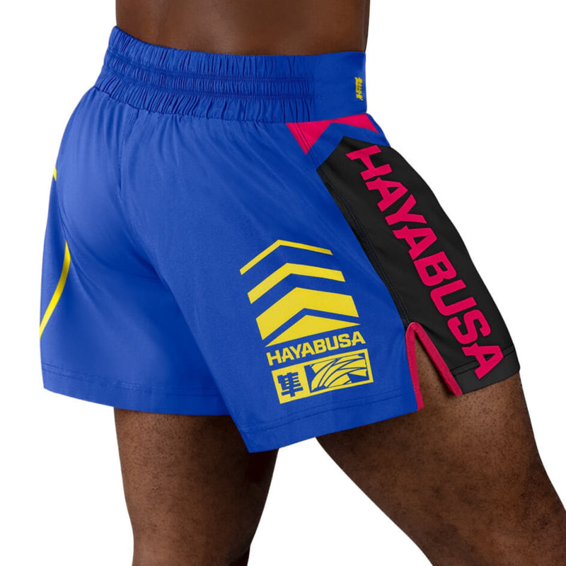 Hayabusa Icon Kickboxing Shorts - Blauw / Geel