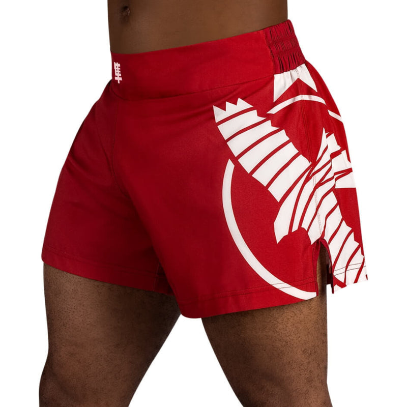 Hayabusa Icon Kickboxing Shorts - Rood / Wit