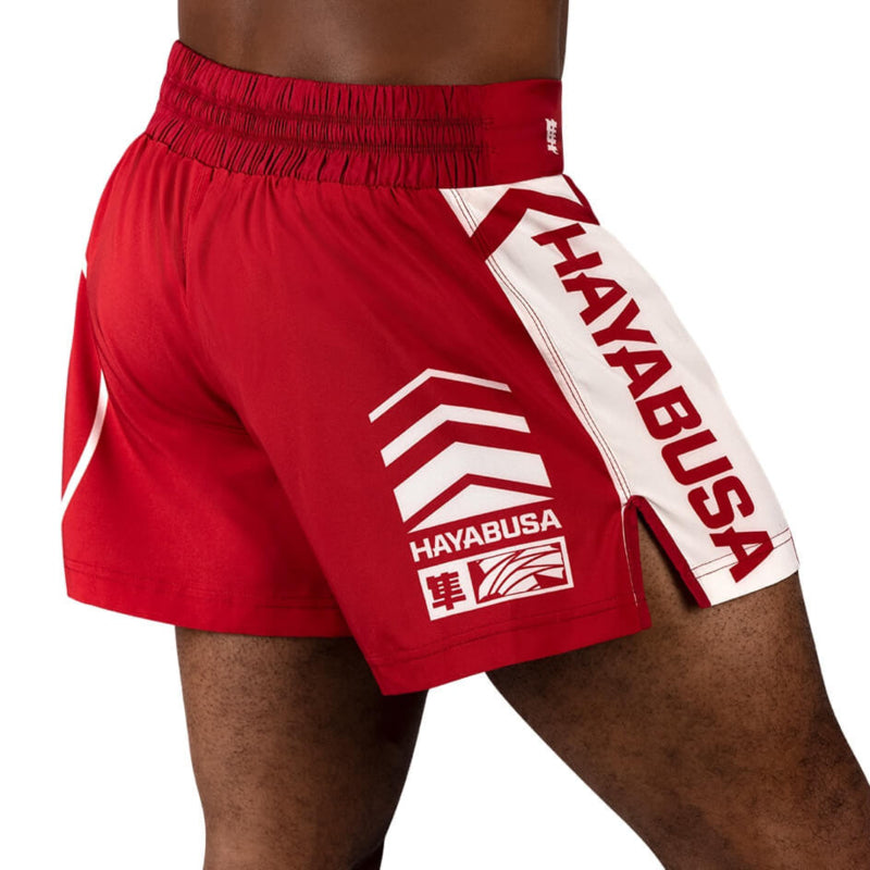 Hayabusa Icon Kickboxing Shorts - Rood / Wit