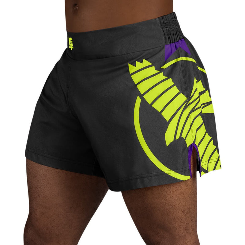 Hayabusa Icon Kickboxing Shorts - Zwart / Neon