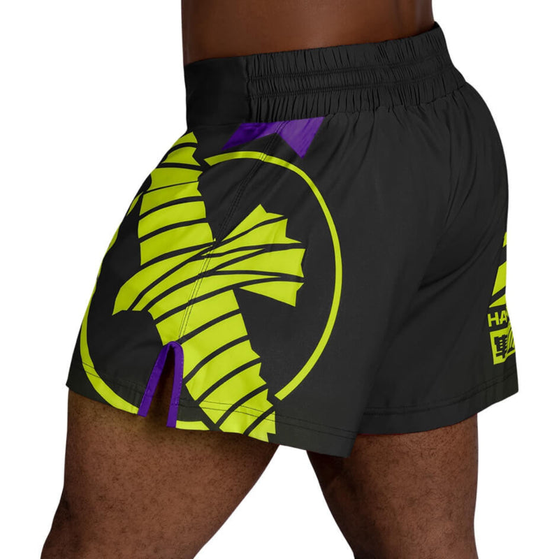 Hayabusa Icon Kickboxing Shorts - Zwart / Neon