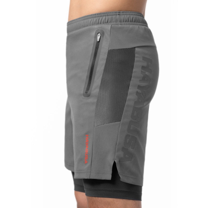 Hayabusa Athletische Gelaagde Prestatie Short - Herren - Dunkelgrau