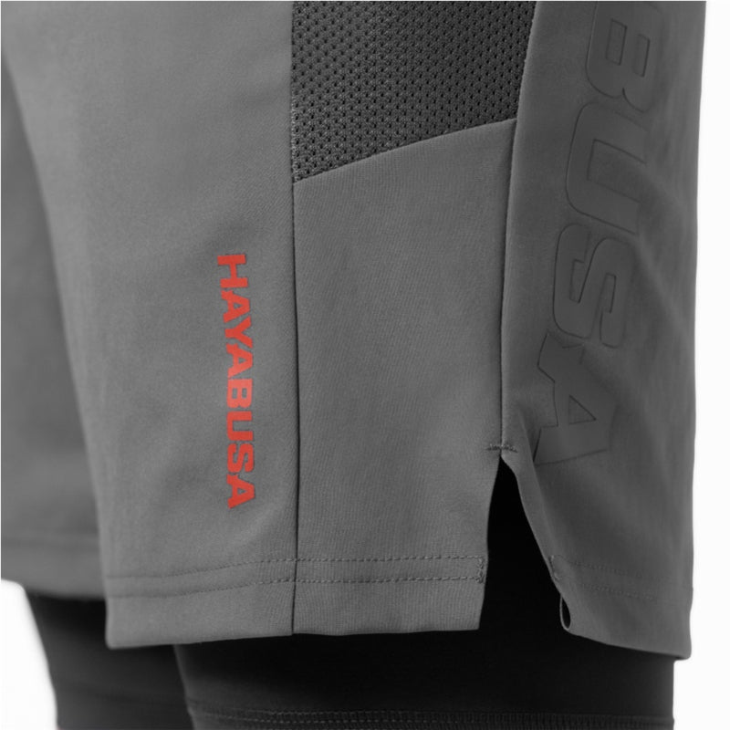 Hayabusa Athletische Gelaagde Prestatie Short - Herren - Dunkelgrau