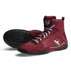 Hayabusa Pro Boxing Shoes - Dark Red/Grey