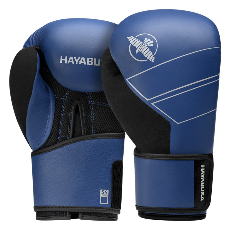 Hayabusa S4 Boxing Gloves - Genuine Leather - Blue