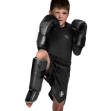 Hayabusa S4 Youth Shin Guards - Charcoal Gray