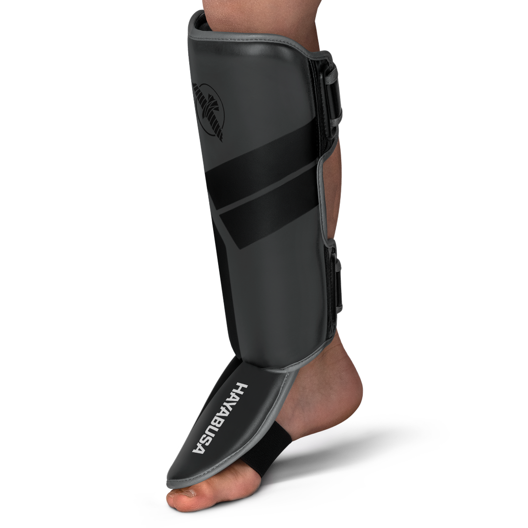 Hayabusa S4 Youth Shin Guards - Charcoal Gray