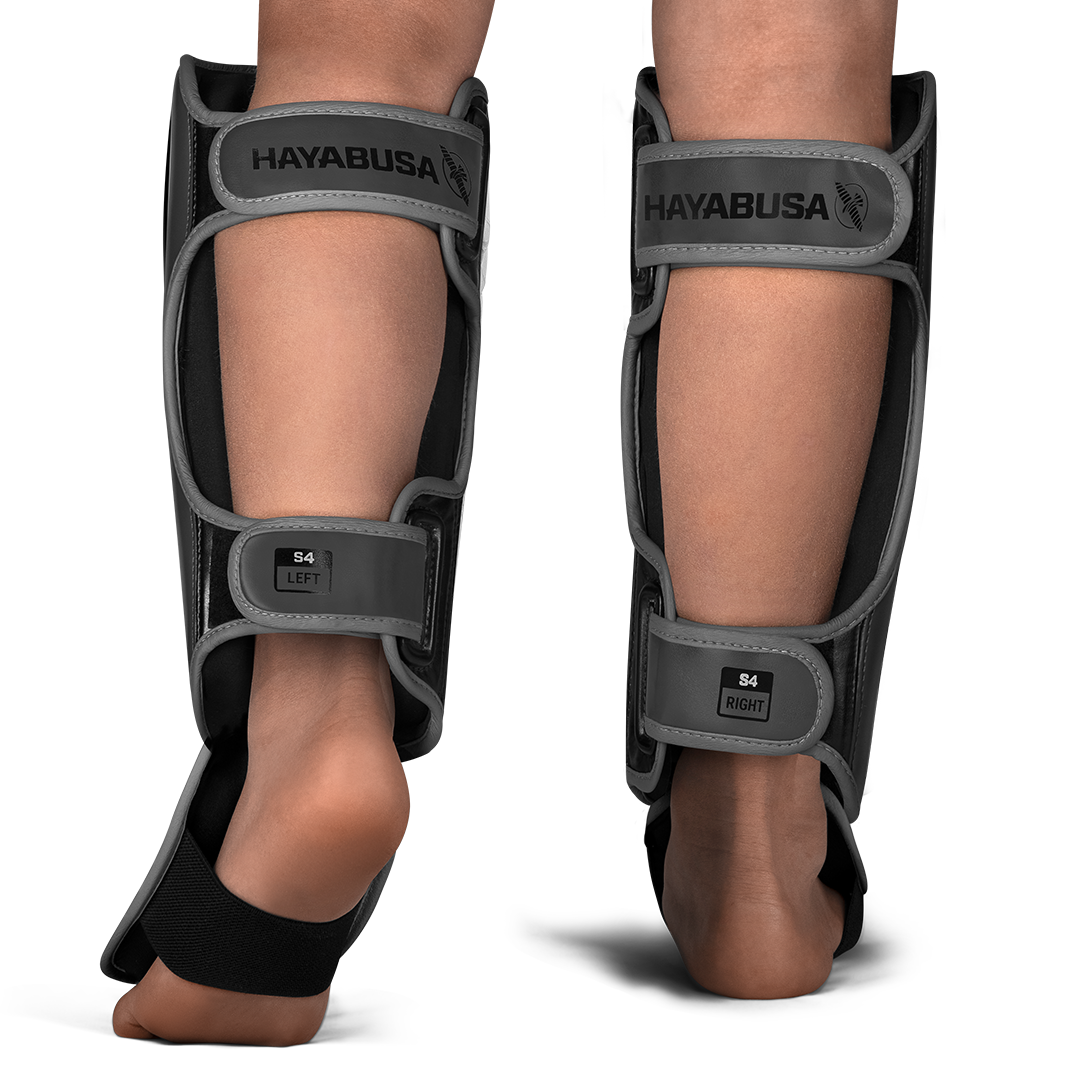 Hayabusa S4 Youth Shin Guards - Charcoal Gray
