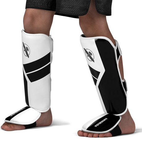 Hayabusa S4 Jeugd-scheenbeschermers - Wit