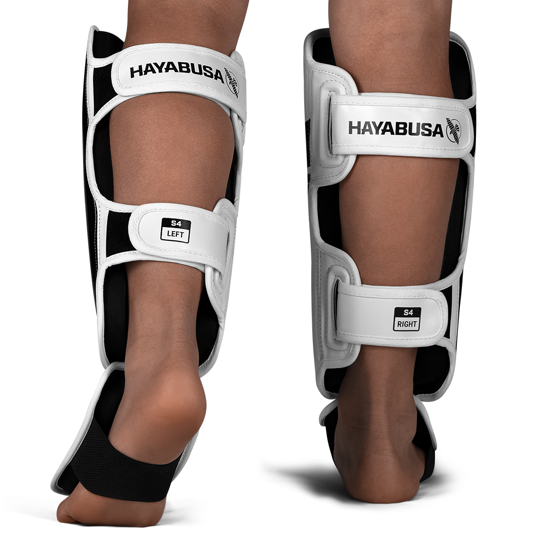 Hayabusa S4 Youth Shin Guards - White