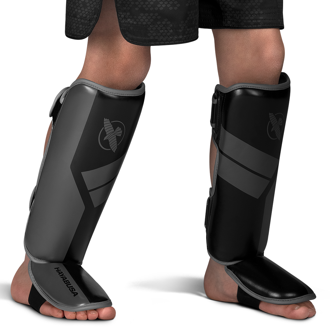 Hayabusa S4 Youth Shin Guards - Black