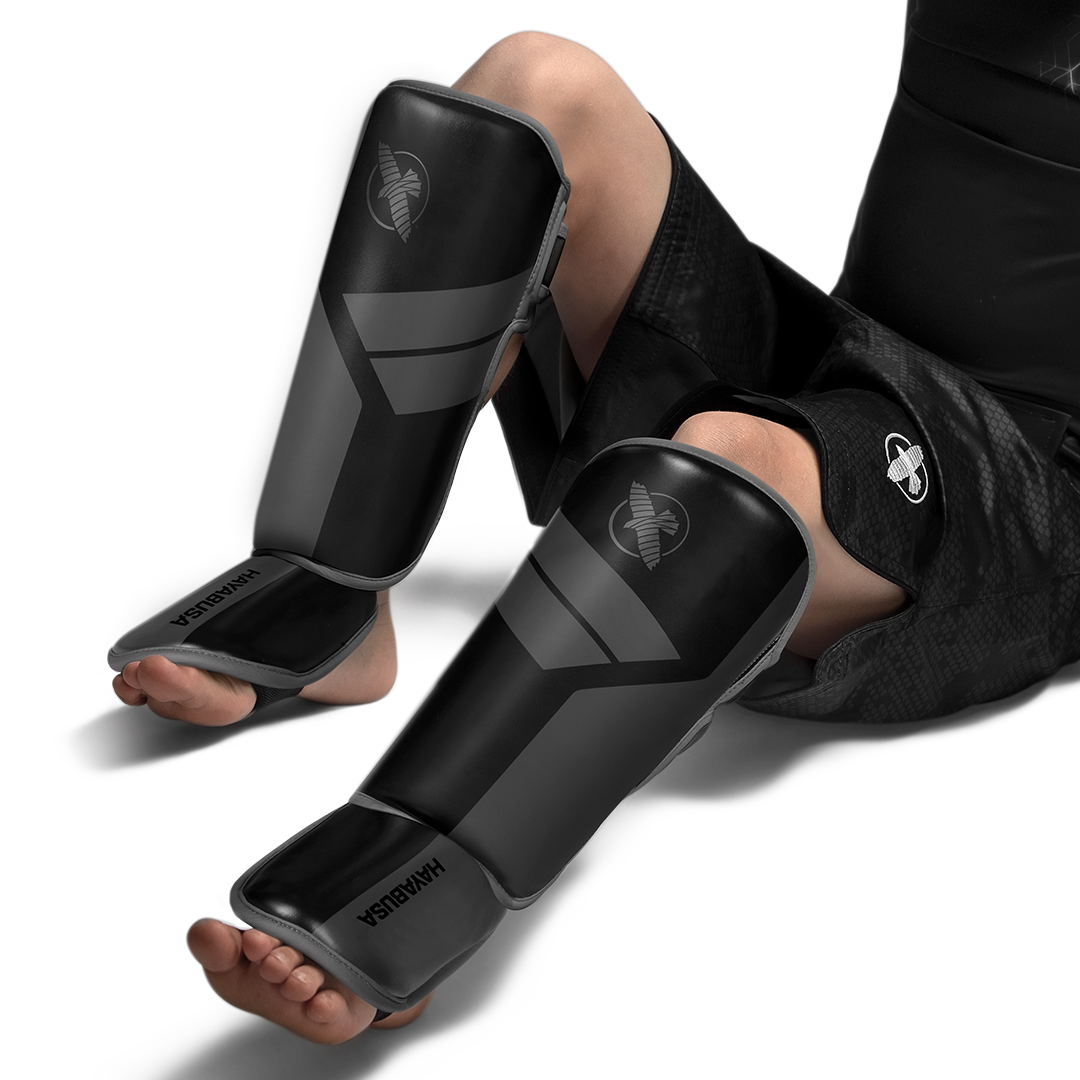 Hayabusa S4 Youth Shin Guards - Black