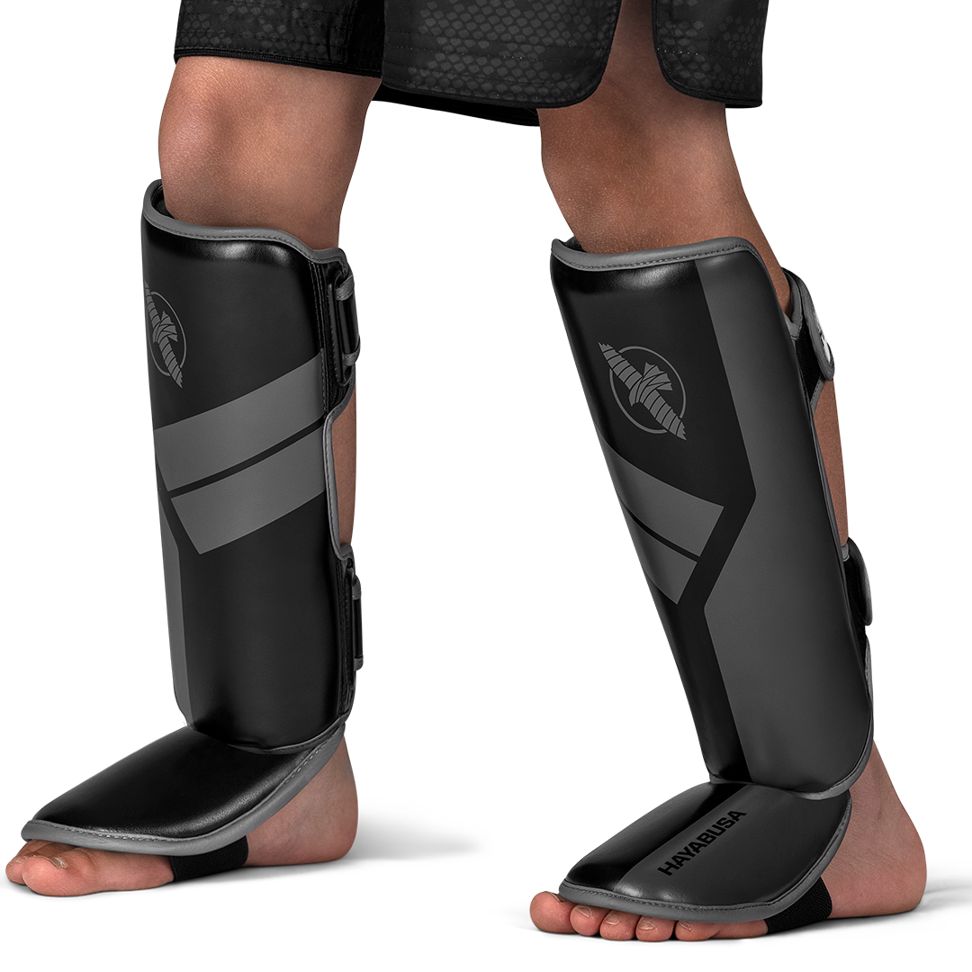 Hayabusa S4 Youth Shin Guards - Black