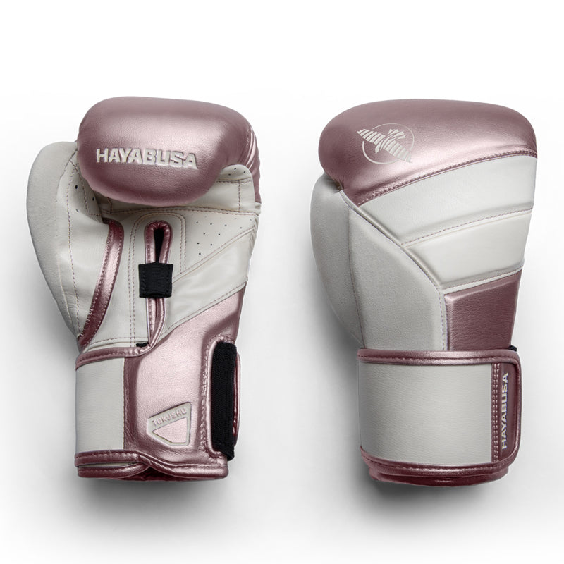 Hayabusa T3ボクシンググローブ（男女兼用） - ローズゴールド, 12oz Hayabusa T3 Boxing Gloves - Rose Gold – Kickboxing-shop.nl