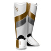Hayabusa T3 Full-Back Shin Guards - White / Gold